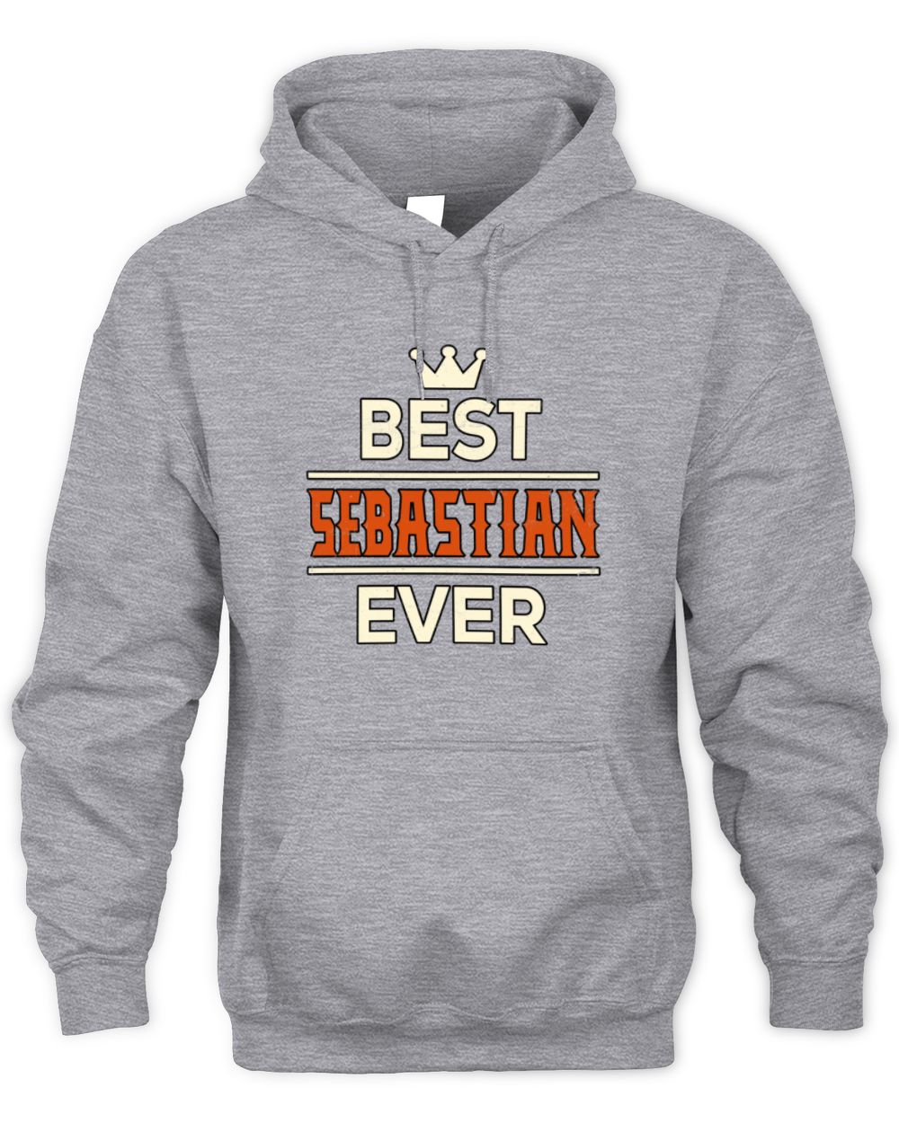 Best Your Name With Crown Shirt SEBASTIAN M1-59 / Unisex Hoodie / sport grey