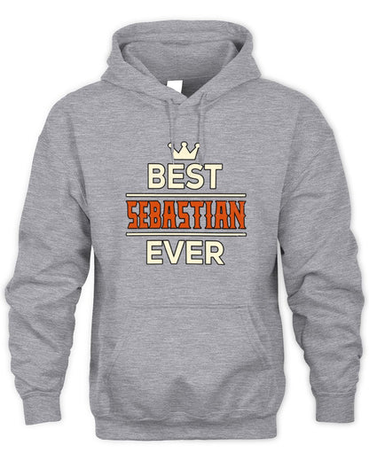 Best Your Name With Crown Shirt SEBASTIAN M1-59 / Unisex Hoodie / sport grey