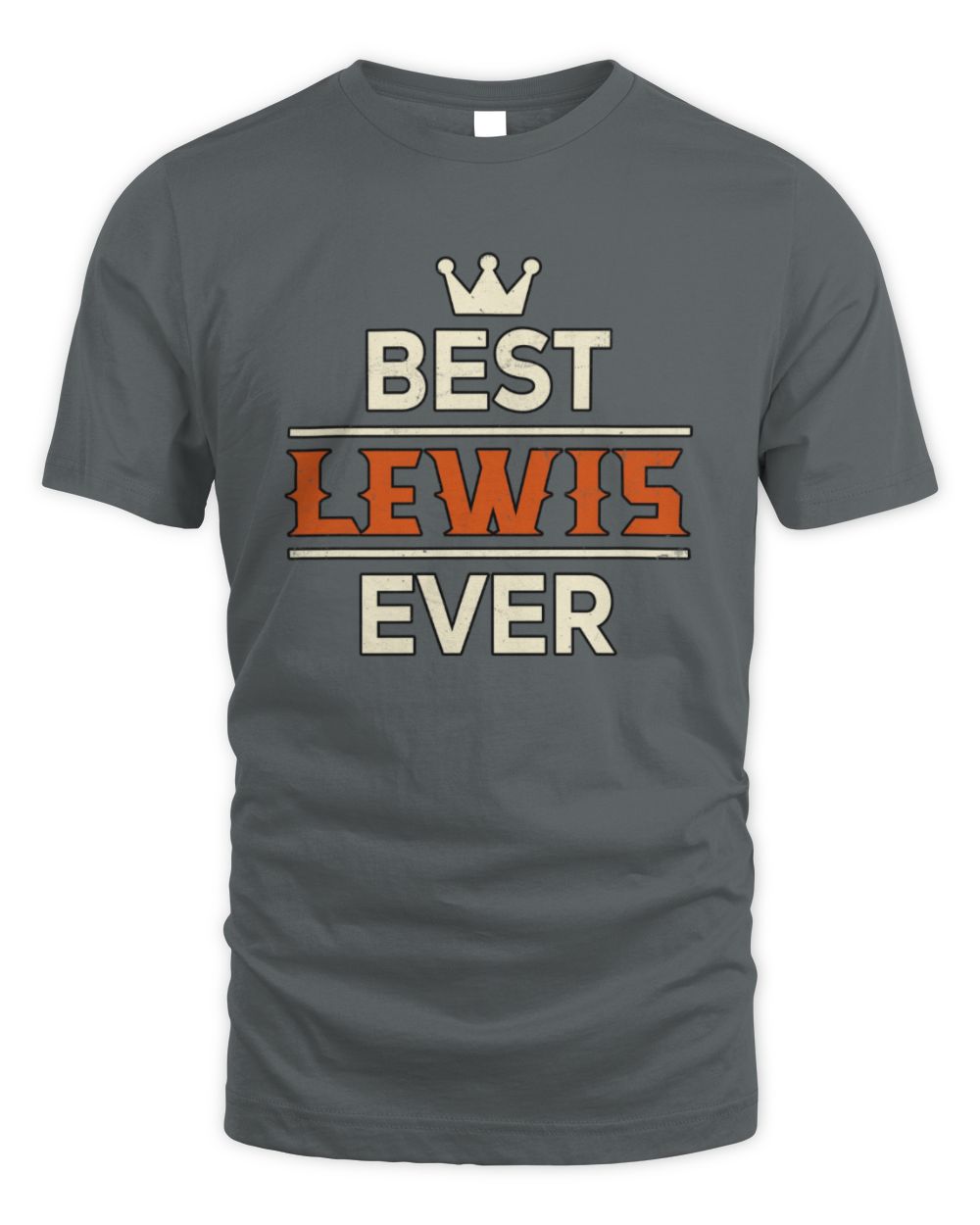 Best Your Name With Crown Shirt LEWIS M1-59 / Unisex Standard T-Shirt / charcoal