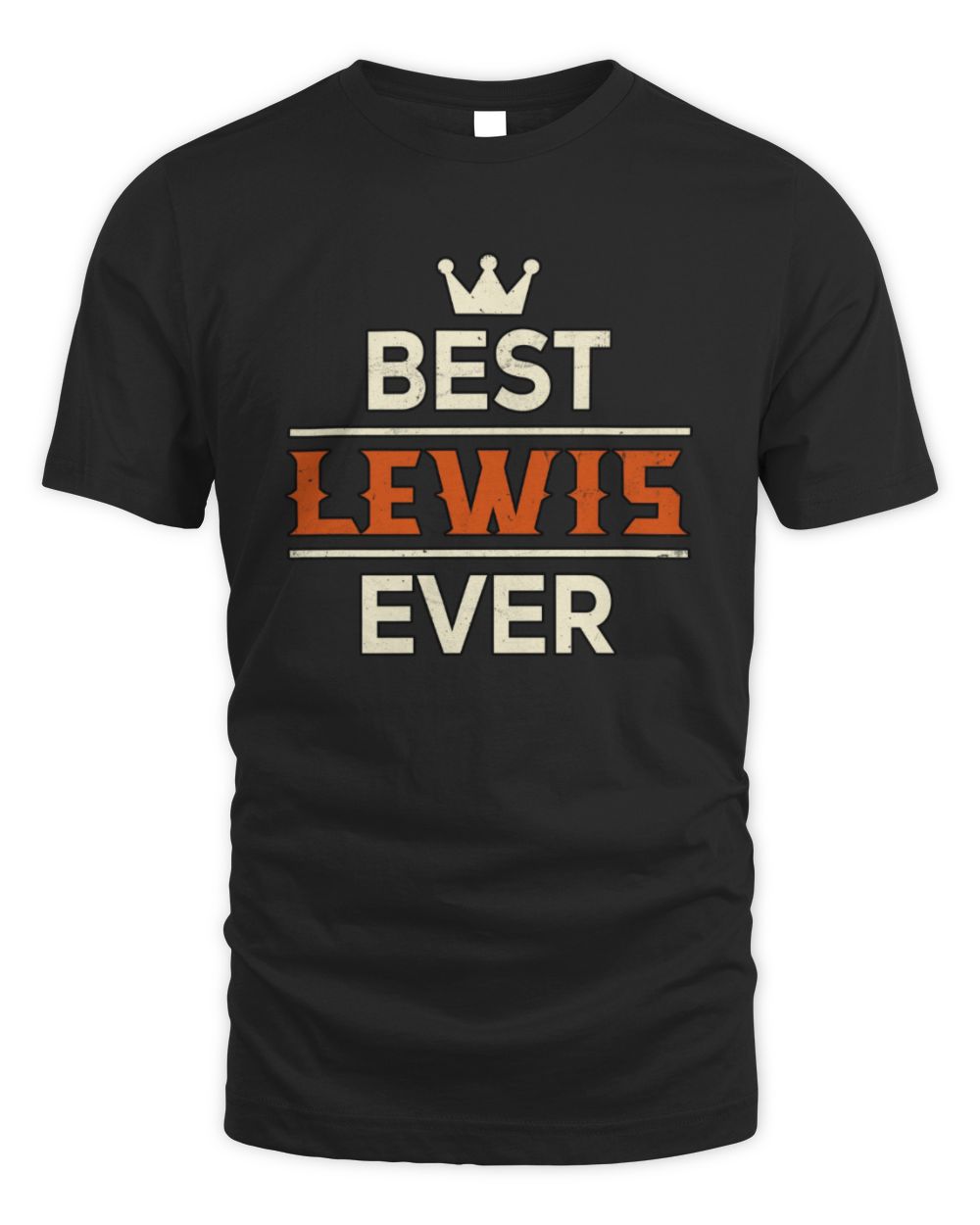 Best Your Name With Crown Shirt LEWIS M1-59 / Unisex Standard T-Shirt / black