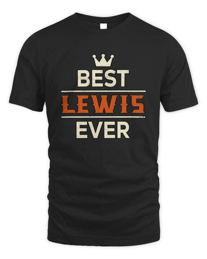 Best Your Name With Crown Shirt LEWIS M1-59 / Unisex Standard T-Shirt / black