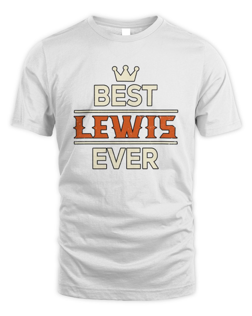 Best Your Name With Crown Shirt LEWIS M1-59 / Unisex Standard T-Shirt / white