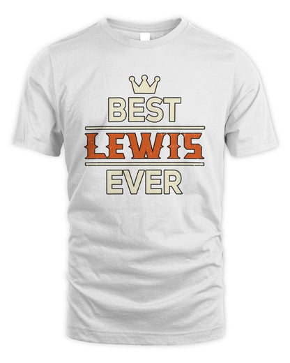 Best Your Name With Crown Shirt LEWIS M1-59 / Unisex Standard T-Shirt / white