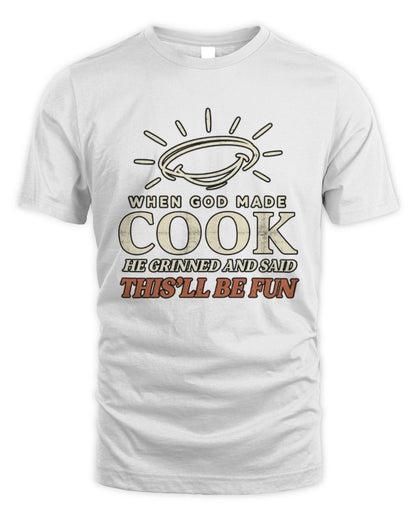 When God Made Your Name Funny Western T-Shirt T-Shirt COOK M1-S82 / Unisex Standard T-Shirt / white