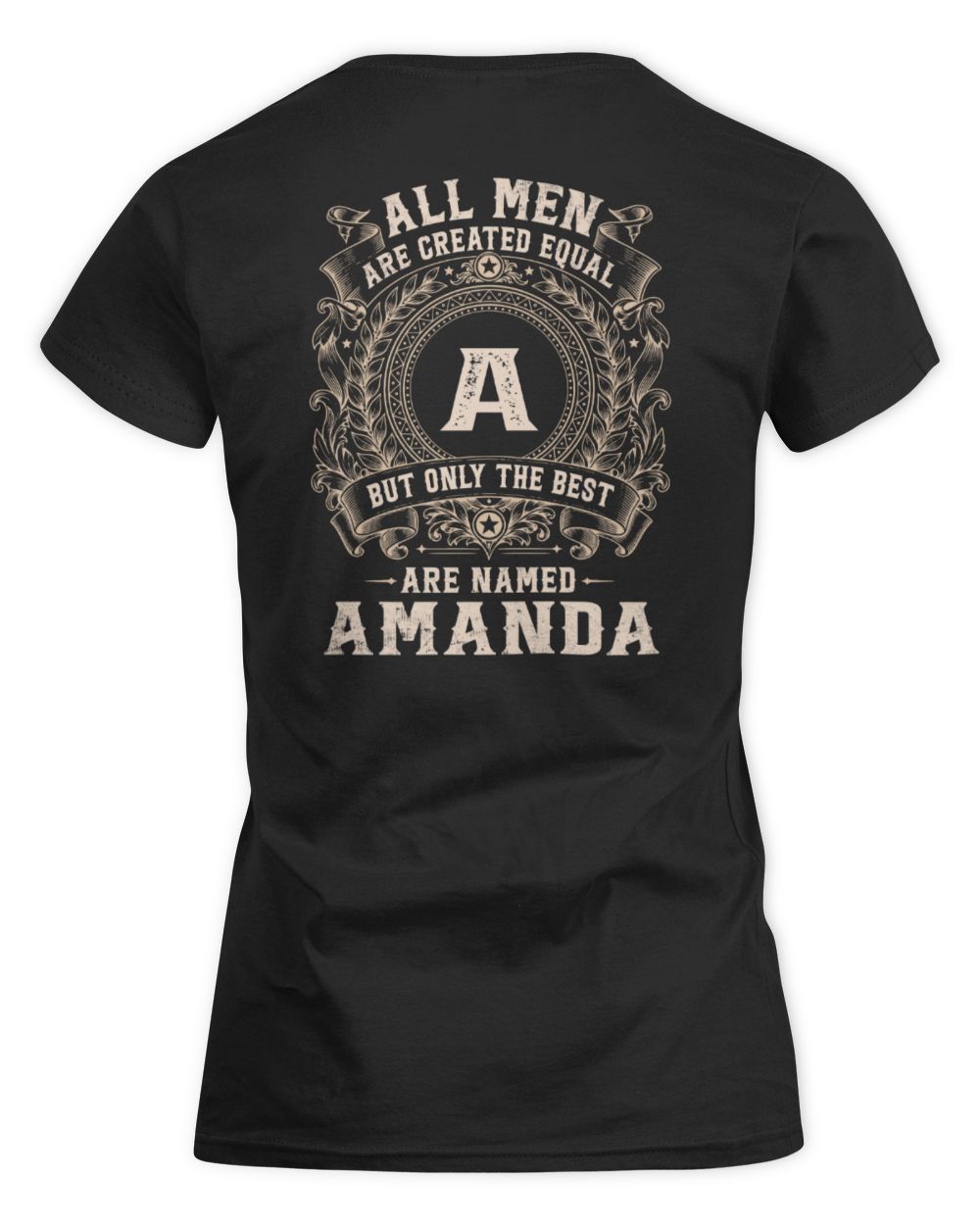 All Men Are Created Equal Cool Logo Shirt AMANDA M1-60 / Women's Standard T-Shirt / black