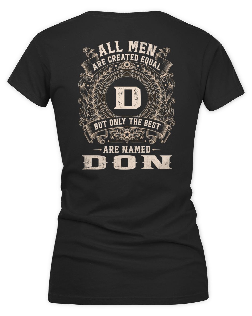 All Men Are Created Equal Cool Logo Shirt DON M1-60 / Women's V-Neck T-Shirt / black