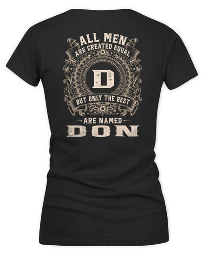 All Men Are Created Equal Cool Logo Shirt DON M1-60 / Women's V-Neck T-Shirt / black