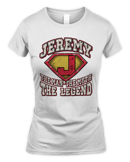 The Man The Myth The Legend Superman Graphic T-Shirt JEREMY M1-74 / Women's Standard T-Shirt / white