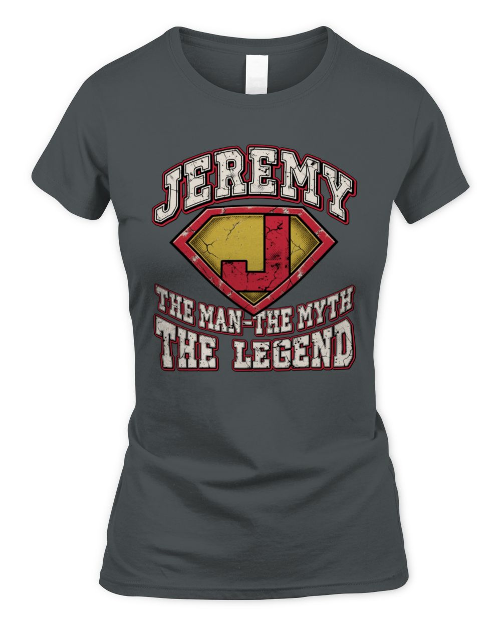 The Man The Myth The Legend Superman Graphic T-Shirt JEREMY M1-74 / Women's Standard T-Shirt / charcoal