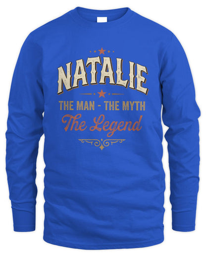 I'm Name I'm Not Rude I Just Have The Balls Funny T-Shirt NATALIE M1-77 / Men's Long Sleeved T-Shirt / royal