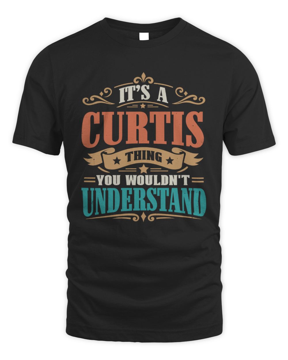 It’s a Name Thing Personalized Retro T-Shirt CURTIS M1-47 / Unisex Standard T-Shirt / black