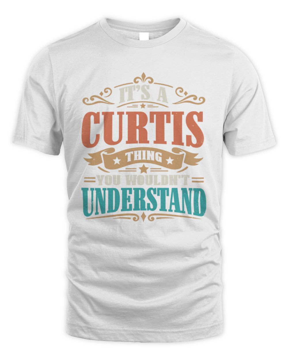 It’s a Name Thing Personalized Retro T-Shirt CURTIS M1-47 / Unisex Standard T-Shirt / white