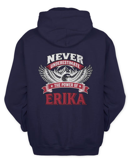 Never Underestimate Your Name Eagle Mountain Shirt ERIKA M1-61 / Unisex Hoodie / navy