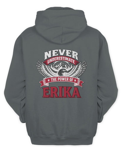 Never Underestimate Your Name Eagle Mountain Shirt ERIKA M1-61 / Unisex Hoodie / charcoal