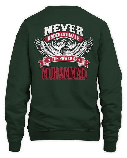 Never Underestimate Your Name Eagle Mountain Shirt MUHAMMAD M1-61 / Unisex Sweatshirt / forest green