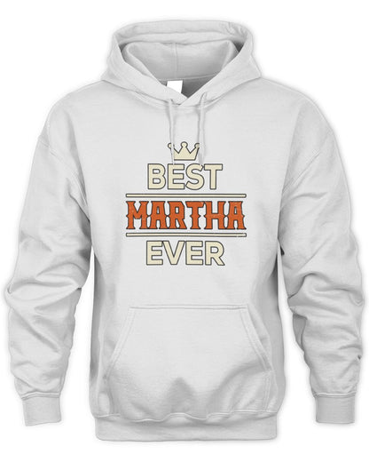 Best Your Name With Crown Shirt MARTHA M1-59 / Unisex Hoodie / white