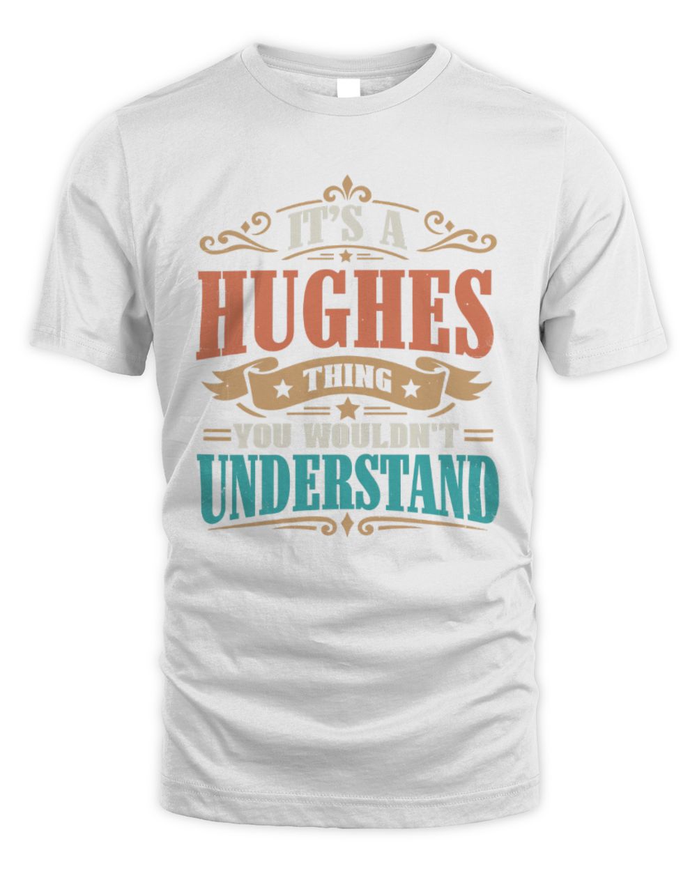 It’s a Name Thing Personalized Retro T-Shirt HUGHES M1-47 / Unisex Standard T-Shirt / white