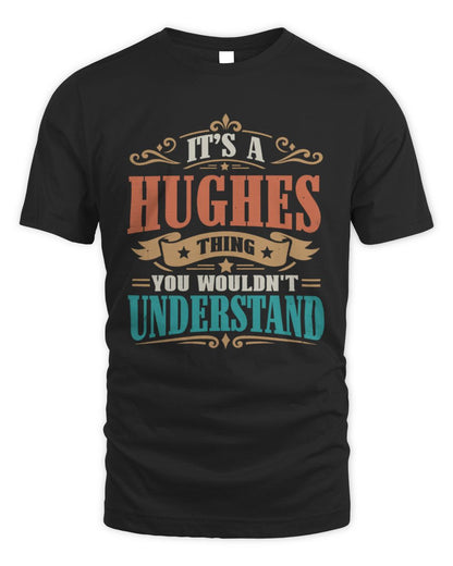 It’s a Name Thing Personalized Retro T-Shirt HUGHES M1-47 / Unisex Standard T-Shirt / black