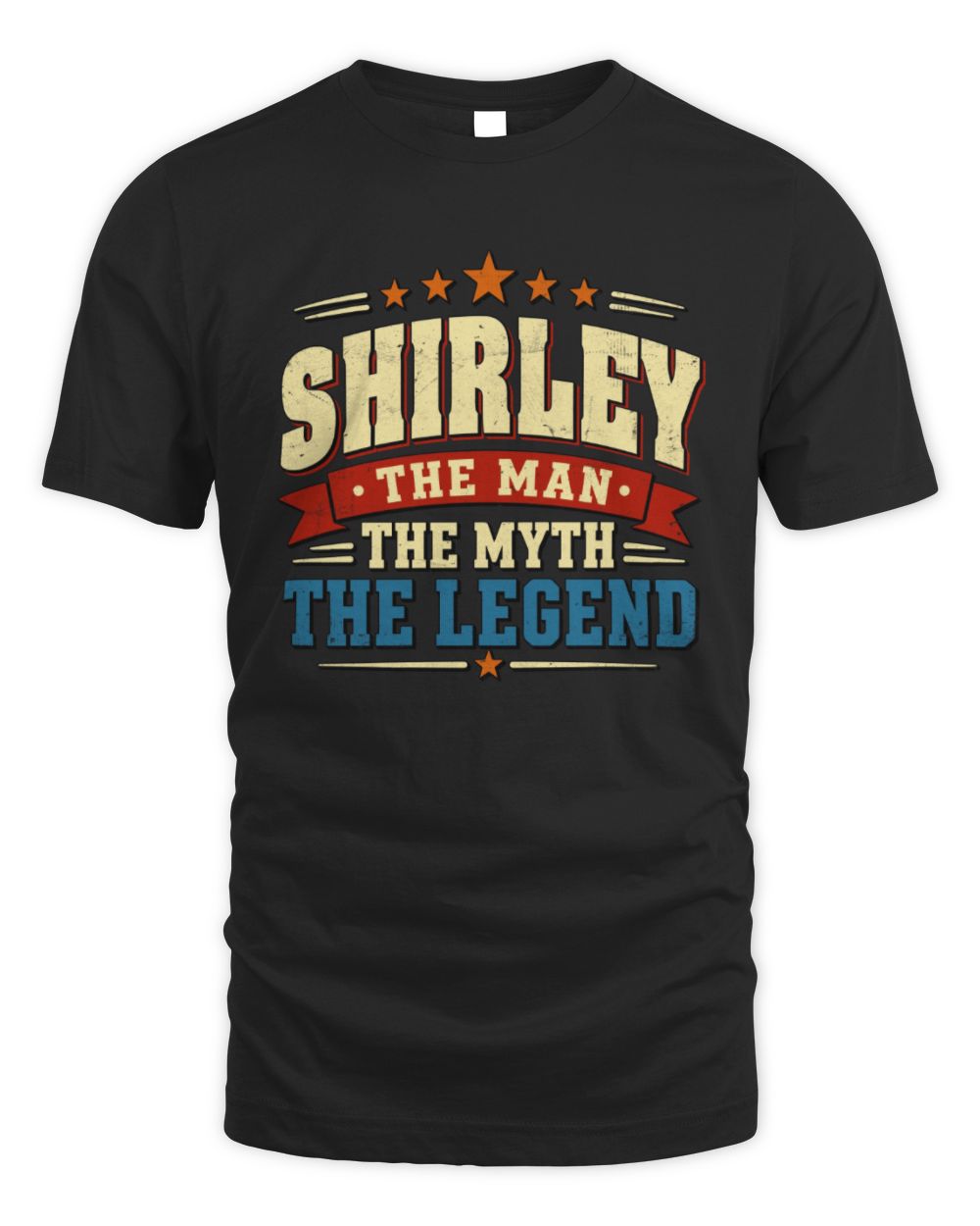 The Man The Myth The Legend Ribbon Vintage T-Shirt SHIRLEY M1-56 / Unisex Standard T-Shirt / black