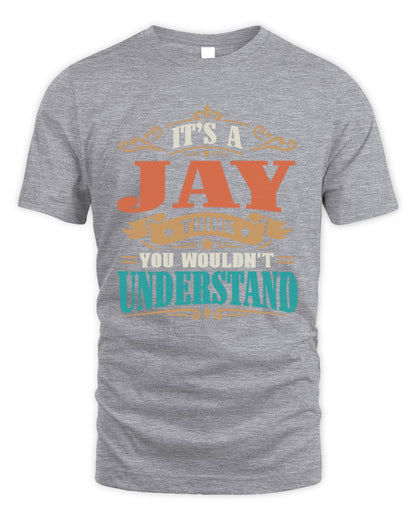 It’s a Name Thing Personalized Retro T-Shirt JAY M1-47 / Unisex Standard T-Shirt / sport grey