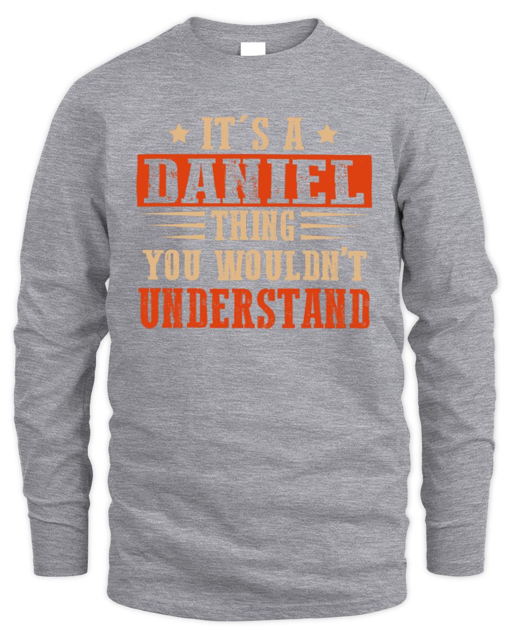 It's a Name Thing Personalized Funny Shirt DANIEL M1-51 / Men's Long Sleeved T-Shirt / sport grey