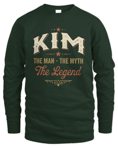 I'm Name I'm Not Rude I Just Have The Balls Funny T-Shirt KIM M1-77 / Men's Long Sleeved T-Shirt / forest green