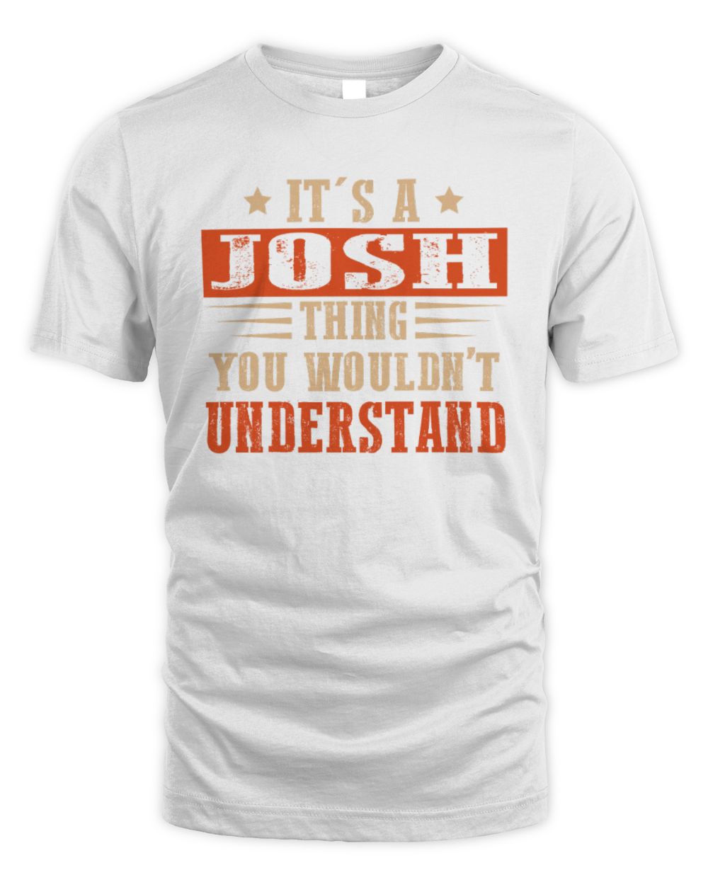 It's a Name Thing Personalized Funny Shirt JOSH M1-51 / Unisex Standard T-Shirt / white