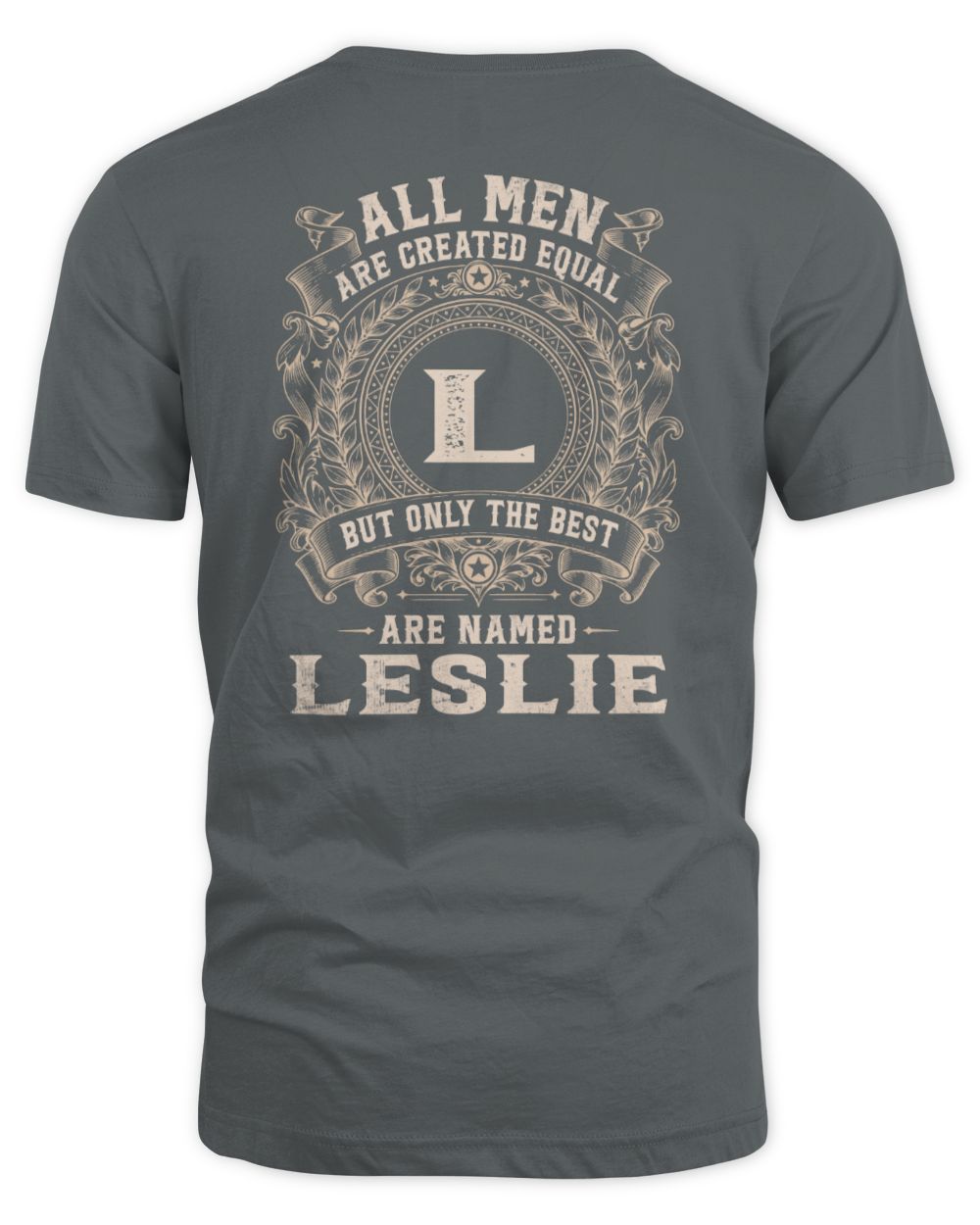 All Men Are Created Equal Cool Logo Shirt LESLIE M1-60 / Unisex Standard T-Shirt / charcoal