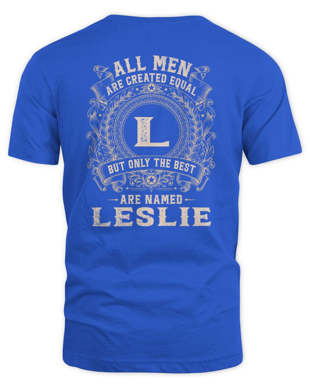 All Men Are Created Equal Cool Logo Shirt LESLIE M1-60 / Unisex Standard T-Shirt / royal