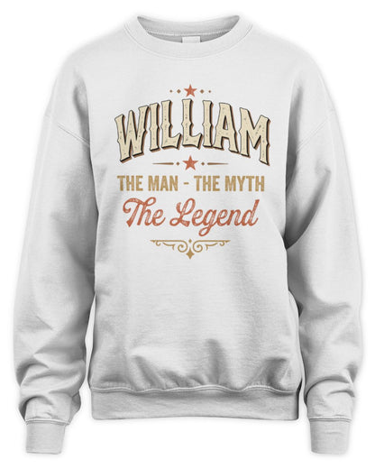 I'm Name I'm Not Rude I Just Have The Balls Funny T-Shirt WILLIAM M1-77 / Unisex Sweatshirt / white
