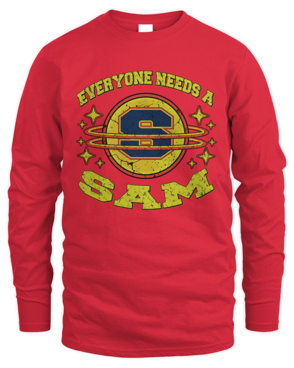 Everyone Needs a Your Name Shirt SAM M1-76 / Men's Long Sleeved T-Shirt / red