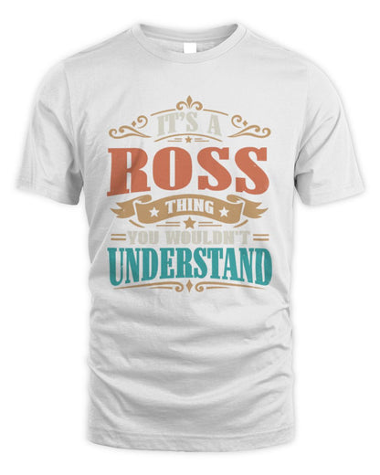 It’s a Name Thing Personalized Retro T-Shirt ROSS M1-47 / Unisex Standard T-Shirt / white