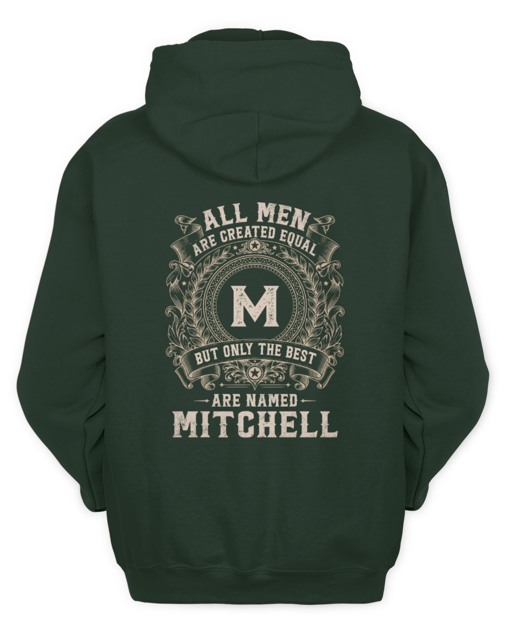 All Men Are Created Equal Cool Logo Shirt MITCHELL M1-60 / Unisex Hoodie / forest green