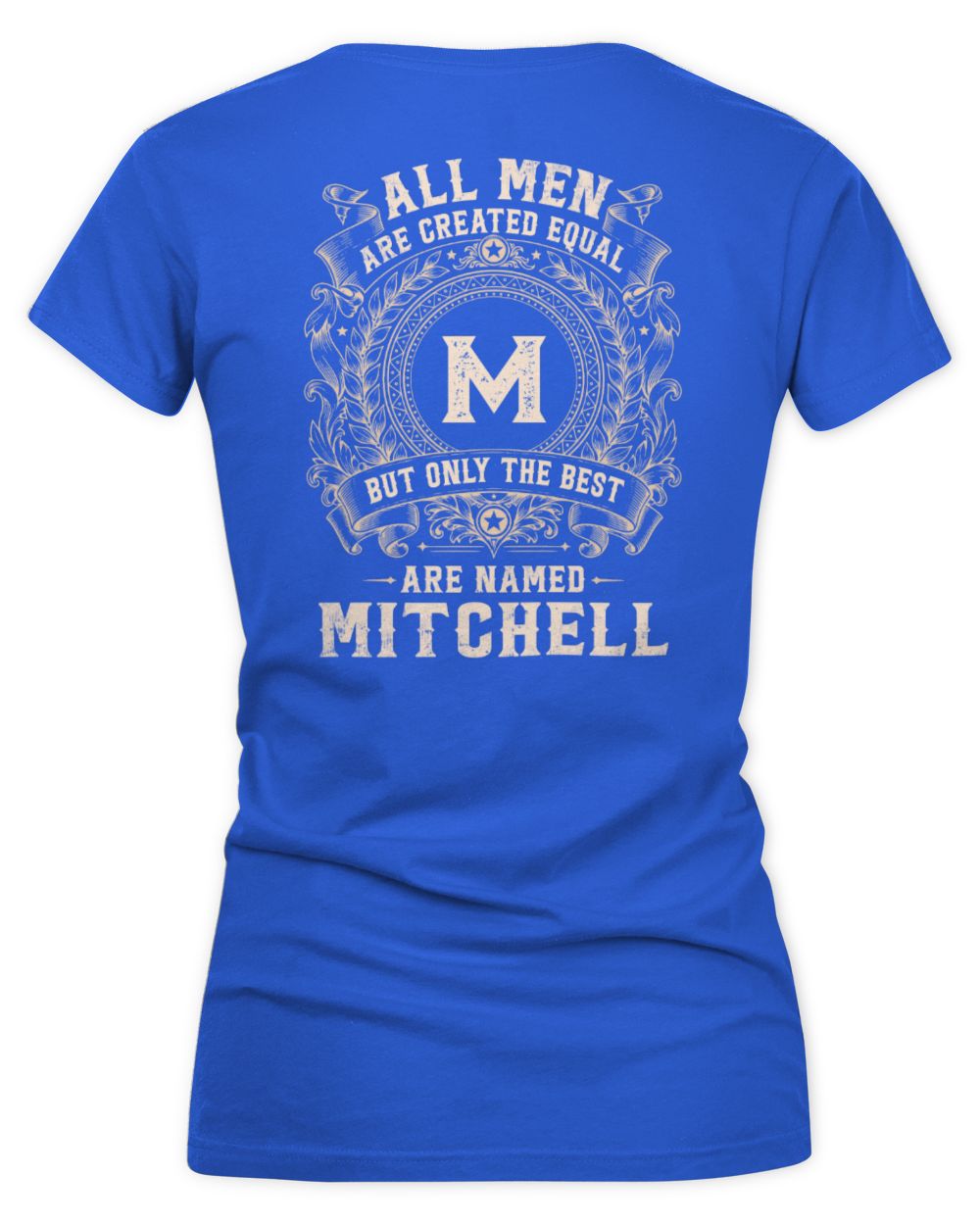 All Men Are Created Equal Cool Logo Shirt MITCHELL M1-60 / Women's V-Neck T-Shirt / royal