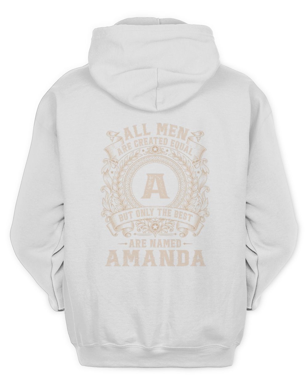 All Men Are Created Equal Cool Logo Shirt AMANDA M1-60 / Unisex Hoodie / white