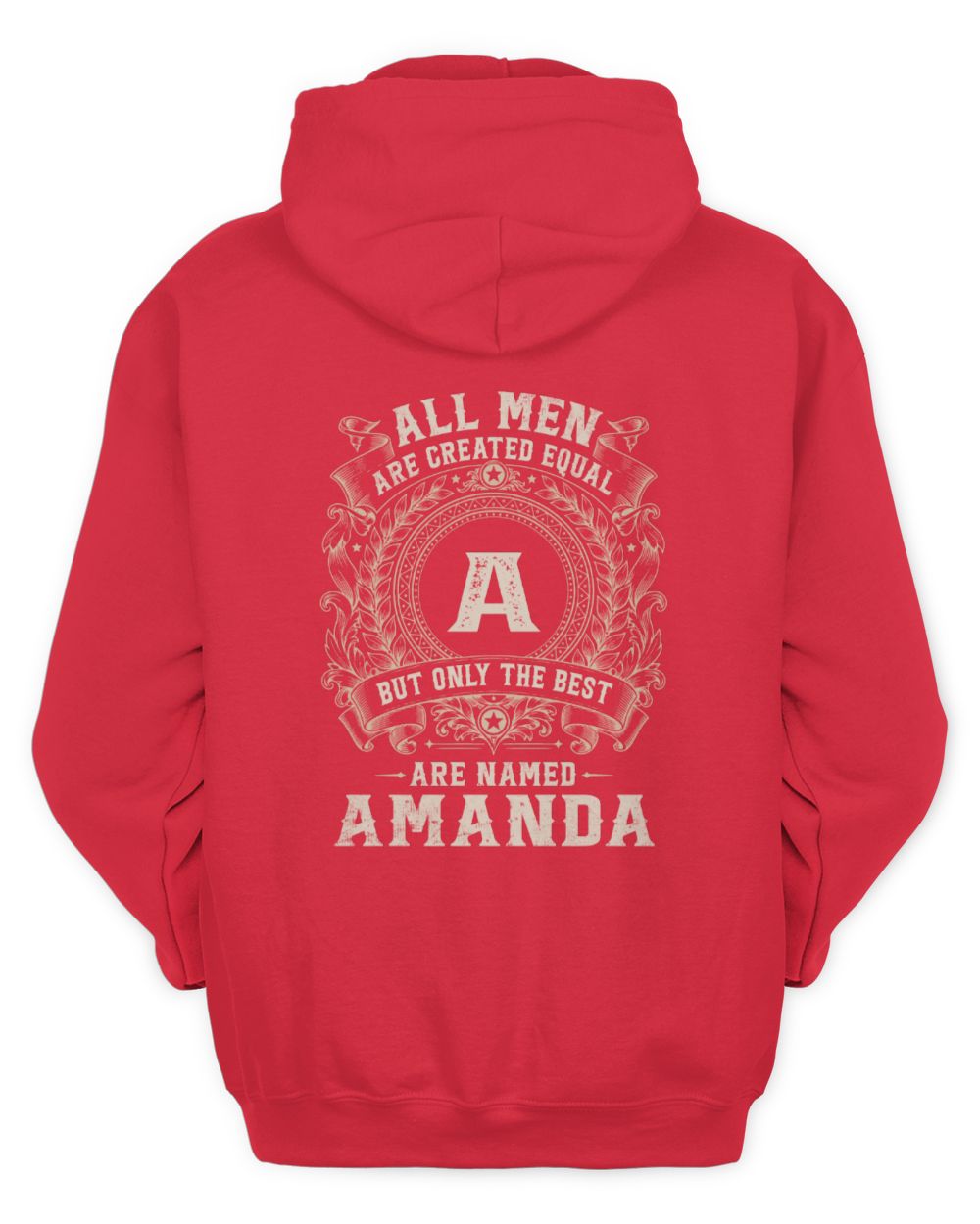 All Men Are Created Equal Cool Logo Shirt AMANDA M1-60 / Unisex Hoodie / red