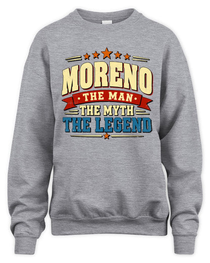 The Man The Myth The Legend Ribbon Vintage T-Shirt MORENO M1-56 / Unisex Sweatshirt / sport grey
