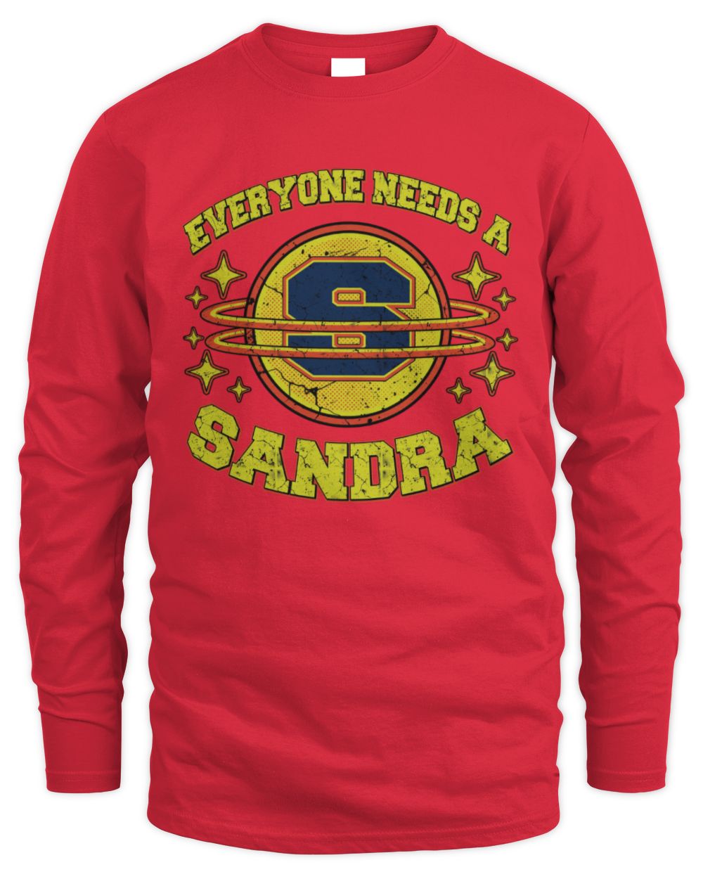 Everyone Needs a Your Name Shirt SANDRA M1-76 / Men's Long Sleeved T-Shirt / red