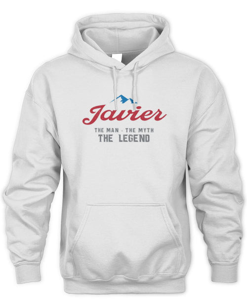 The Man The Myth The Legend Coors Light Beer T-Shirt JAVIER M1-S84 / Unisex Hoodie / white