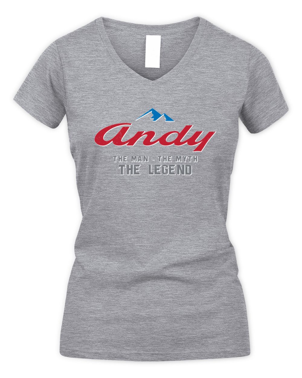The Man The Myth The Legend Coors Light Beer T-Shirt ANDY M1-S84 / Women's V-Neck T-Shirt / sport grey