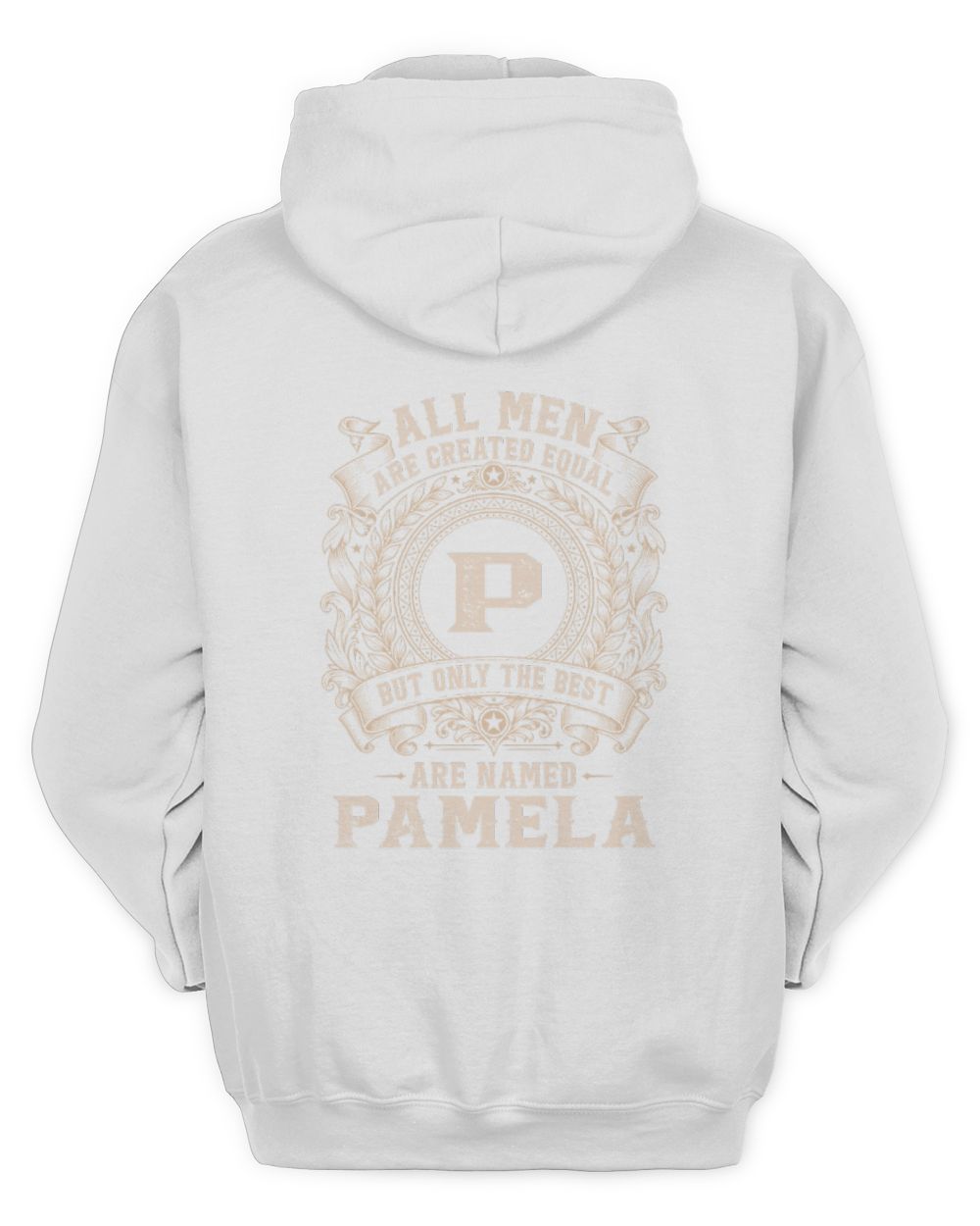 All Men Are Created Equal Cool Logo Shirt PAMELA M1-60 / Unisex Hoodie / white
