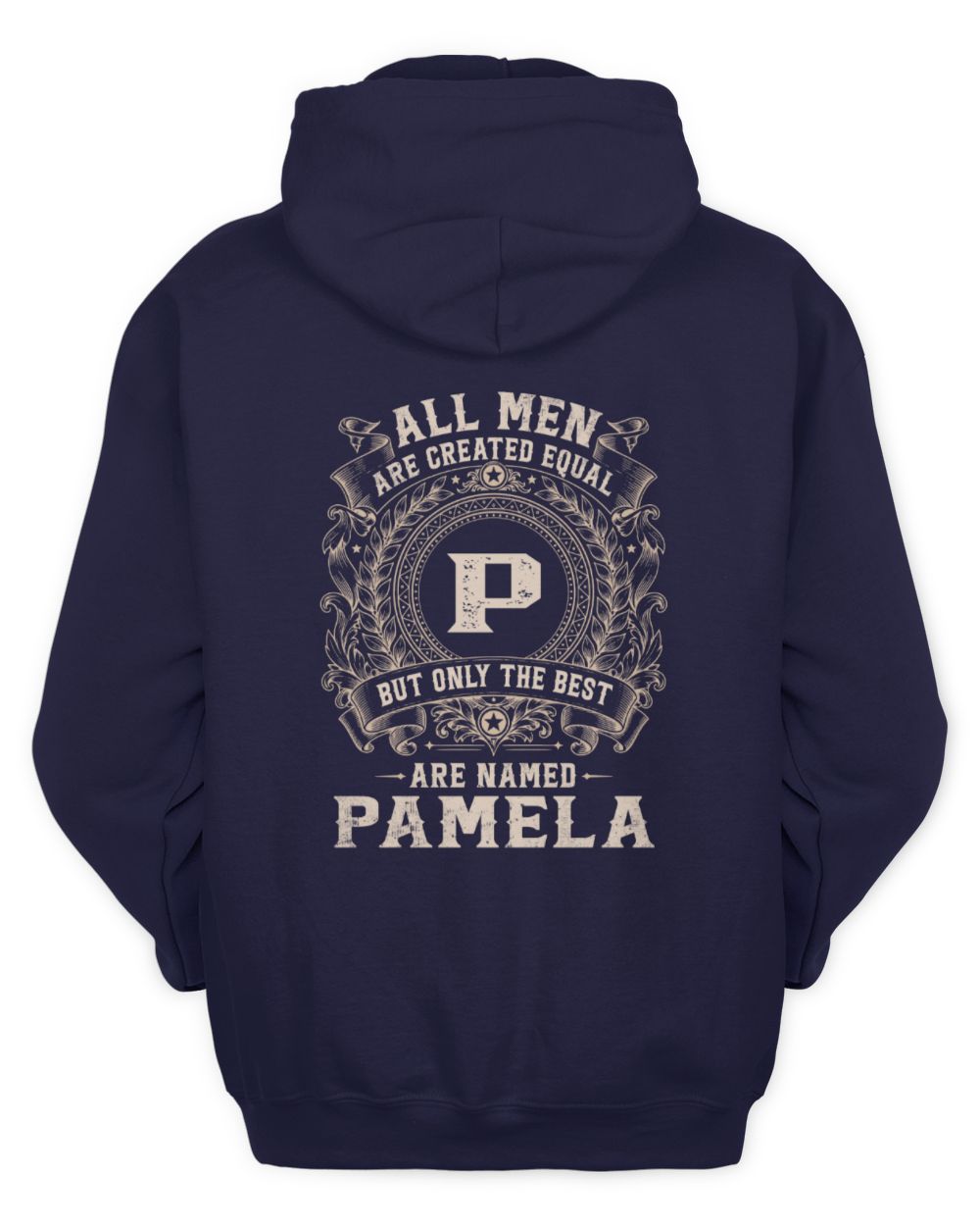 All Men Are Created Equal Cool Logo Shirt PAMELA M1-60 / Unisex Hoodie / navy