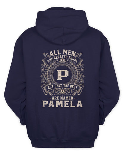 All Men Are Created Equal Cool Logo Shirt PAMELA M1-60 / Unisex Hoodie / navy