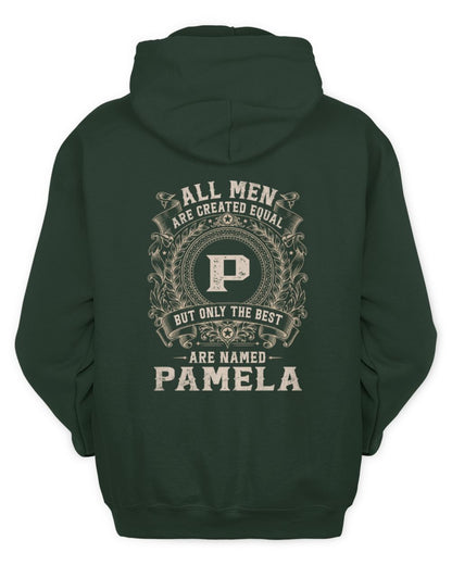 All Men Are Created Equal Cool Logo Shirt PAMELA M1-60 / Unisex Hoodie / forest green