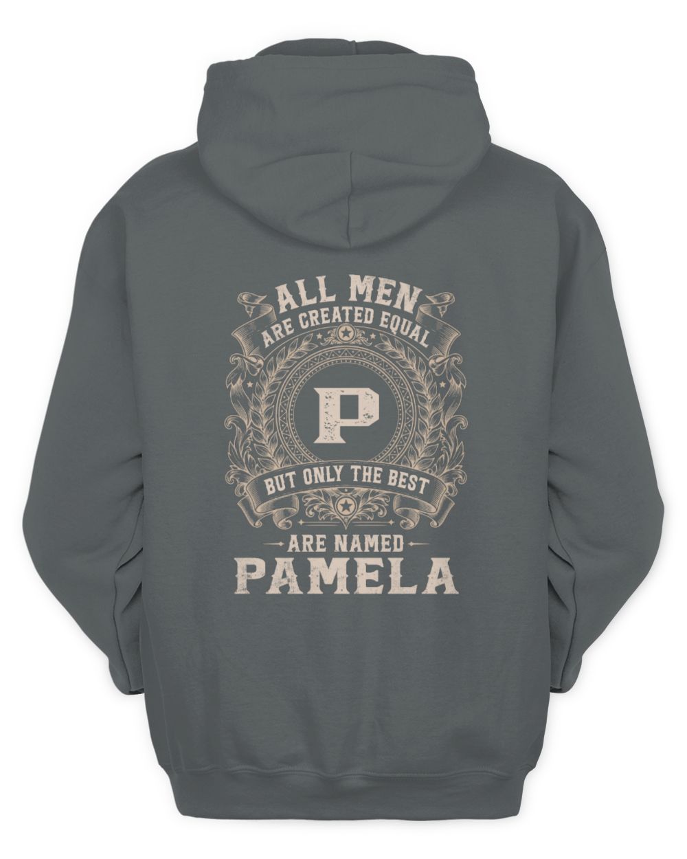 All Men Are Created Equal Cool Logo Shirt PAMELA M1-60 / Unisex Hoodie / charcoal