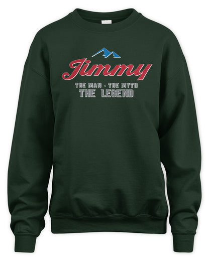 The Man The Myth The Legend Coors Light Beer T-Shirt JIMMY M1-S84 / Unisex Sweatshirt / forest green