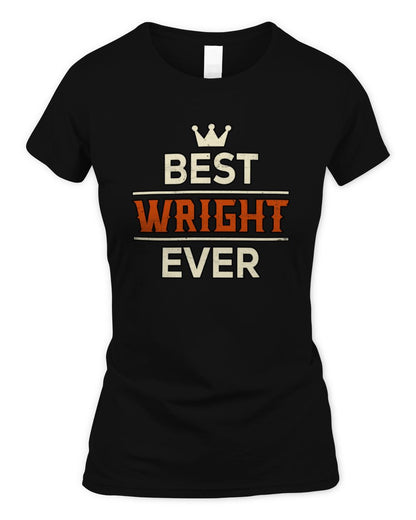 Best Your Name With Crown Shirt WRIGHT M1-59 / Women's Standard T-Shirt / black