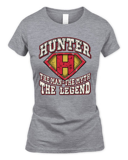 The Man The Myth The Legend Superman Graphic T-Shirt HUNTER M1-74 / Women's Standard T-Shirt / sport grey