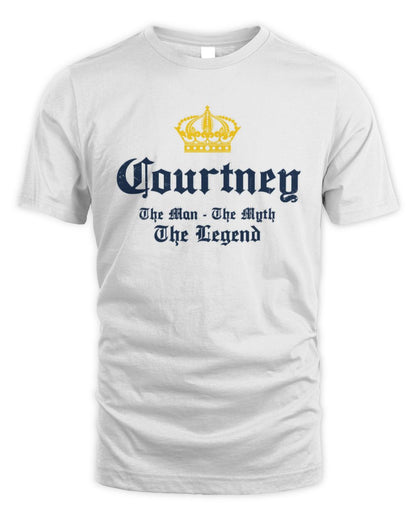 The Man The Myth The Legend Corona Beer T-Shirt COURTNEY M1-S83 / Unisex Standard T-Shirt / white