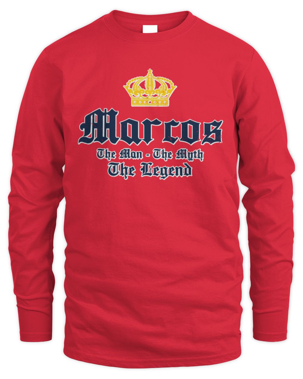 The Man The Myth The Legend Corona Beer T-Shirt MARCOS M1-S83 / Men's Long Sleeved T-Shirt / red